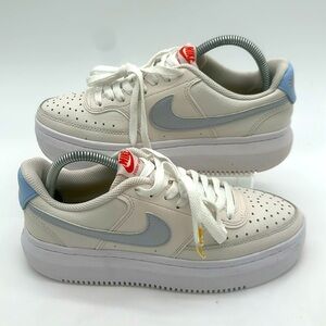 NIKE Court Vision Alta Ltr Women’s Size 9.0 Platform - DV2176-001: White/Silver